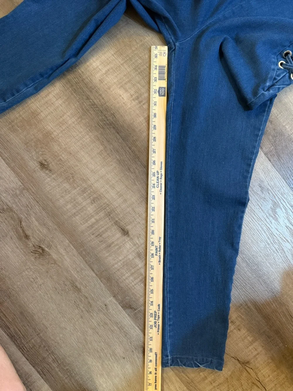 C’EST TOI Denim Laced Sides V-Neck Stretch  Jumpsuit  Size XL - Picture 10 of 14
